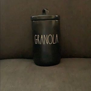 Rae Dunn Black Granola Canister